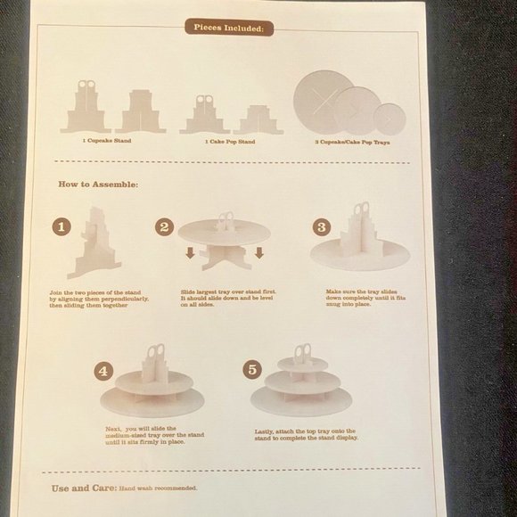 GOOD COOK Sweet Creations PINK Expandable 7 Pc. Cake Pop/ Cupcake Stand SEALED! - Picture 10 of 10